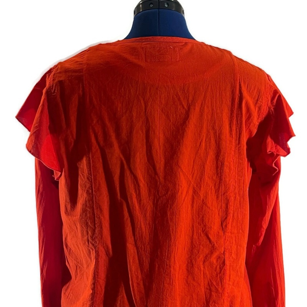 Current Elliott Ashley Ruffled Red Blouse - Picture 12 of 13